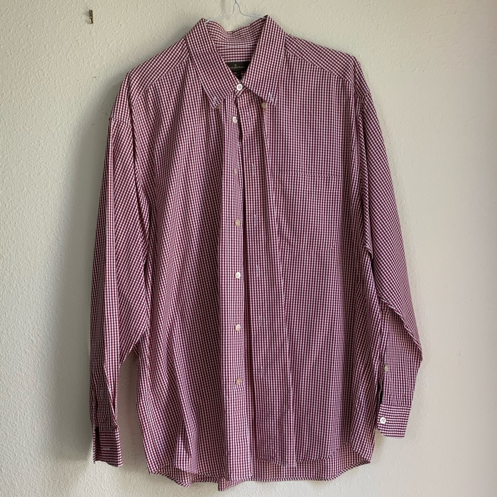 Ermenegildo Zegna XXL red men’s dress shirt